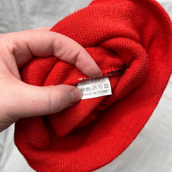 Snap On Tools Black Red Winter Unisex Knit Embroidered Beanie Hat - Picture 5 of 5